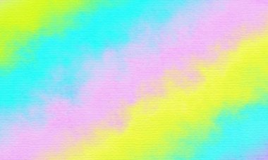 Kağıt desenli arka planda soyut suluboya gökkuşağı boyası. Pastel renk.