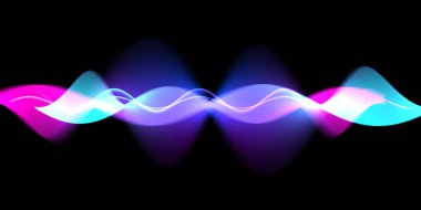 Ses dalgası çizgileri çizimi. Renkli gradyan hareket soyut arkaplan.