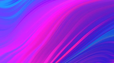 Soyut pembe mavi eğimli dalga arka planı. Neon ışığı eğimli çizgiler ve renkli grafik tasarımlı geometrik şekil.