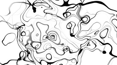 Siyah ve beyaz eğri dalga çizgisi soyut arkaplan.