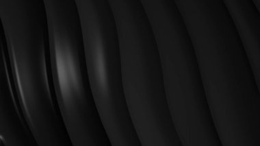 Siyah gri eğimli geometrik soyut arkaplan. Zarif kıvrımlı çizgiler ve renk grafik tasarımlı şekil. 3d Hazırlama.