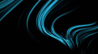 Dalgaların lüksüne sahip soyut Teal yeşili arka plan. 3d illüstrasyon, 3d canlandırma.