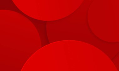 Kırmızı doku arka planında daireler çizer. Noel ve Sevgililer Günü konsepti için basit modern tasarım kullanımı. 