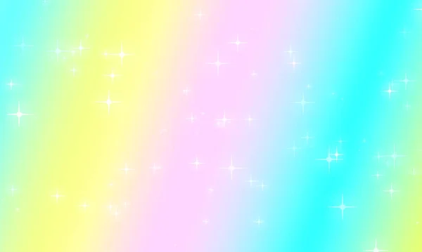 キラキラ虹のプリンセスの背景 ユニコーンを背景にカラフルでパステルカラー — ストック写真