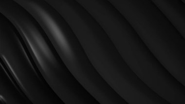 Siyah gri eğimli geometrik soyut arkaplan. Zarif kıvrımlı çizgiler ve renk grafik tasarımlı şekil. 3d Hazırlama