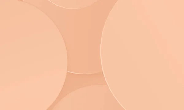 Cirkels Foundation Crème Toon Textuur Achtergrond Eenvoudig Modern Design Voor — Stockfoto