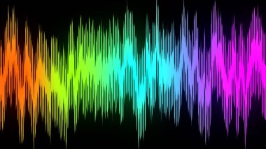 Renkli dalga çizgileri çizimlerine benziyor. Gökkuşağı gradyan hareketi soyut arkaplan.