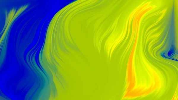 Abstrato Azul Amarelo Gradiente Onda Fundo Linhas Curvas Luz Néon — Fotografia de Stock