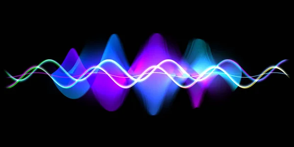 Speaking Sound Wave Lines Illustration Colorful Gradient Motion Abstract Background — Stock Photo, Image