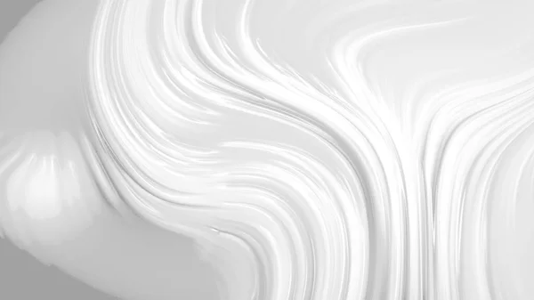 Abstrait Fond Gris Blanc Avec Des Vagues Luxe Illustration Rendu — Photo