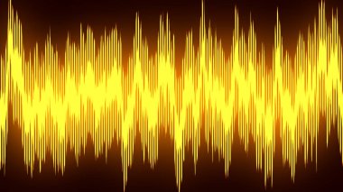Ses dalgası çizgileri illüstrasyonu. Sarı eğimli hareket soyut arkaplan.