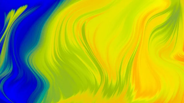 Abstrato Azul Amarelo Gradiente Onda Fundo Linhas Curvas Luz Néon — Fotografia de Stock