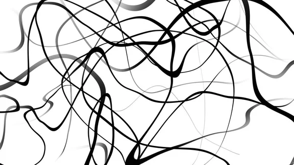 Czarno Biały Krzywa Fala Linia Abstrakcyjne Tło Zdjęcie Stockowe