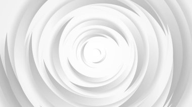 Beyaz gri daireler soyut arkaplan 3D illüstrasyon kağıt kesim tarzıyla.