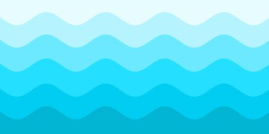 Mavi beyaz dalga desenli arka plan. Yaz tatili tasarımı için kullan. 