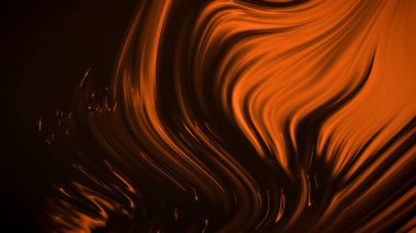 Dalgaların lüksüne sahip soyut turuncu arka plan. 3d illüstrasyon, 3d canlandırma.