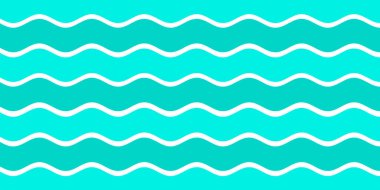 Mavi beyaz ve yeşil renk dalga desenli arka plan. Yaz tatili tasarımı için kullan. 