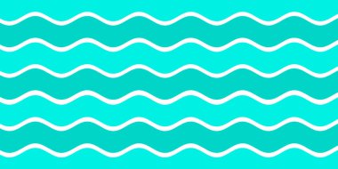 Mavi beyaz ve yeşil renk dalga desenli arka plan. Yaz tatili tasarımı için kullan. 