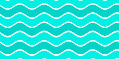 Mavi beyaz ve yeşil renk dalga desenli arka plan. Yaz tatili tasarımı için kullan. 