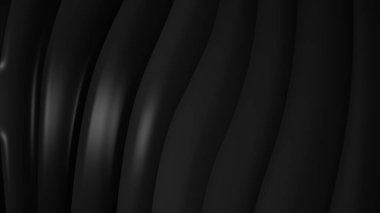 Siyah gri eğimli geometrik soyut arkaplan. Zarif kıvrımlı çizgiler ve renk grafik tasarımlı şekil. 3d Hazırlama.