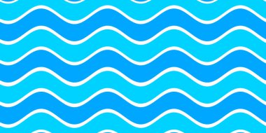 Mavi beyaz dalga desenli arka plan. Yaz tatili tasarımı için kullan. 