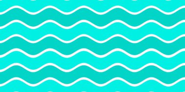 Mavi beyaz ve yeşil renk dalga desenli arka plan. Yaz tatili tasarımı için kullan. 