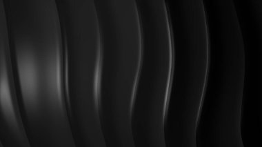 Siyah gri eğimli geometrik soyut arkaplan. Zarif kıvrımlı çizgiler ve renk grafik tasarımlı şekil. 3d Hazırlama.