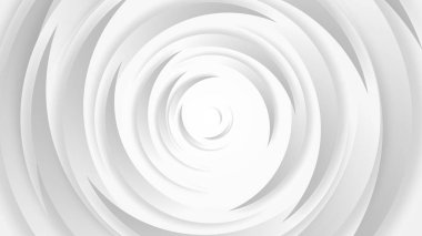 Beyaz gri daireler soyut arkaplan 3D illüstrasyon kağıt kesim tarzıyla.