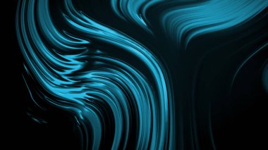 Dalgaların lüksüne sahip soyut Teal yeşili arka plan. 3d illüstrasyon, 3d canlandırma.