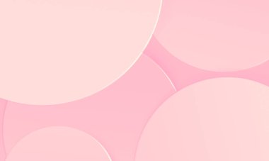 Pembe tonlu arka plan daireleri. Sevgililer Günü ve Anneler Günü konsepti için basit modern tasarım kullanımı.