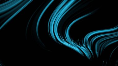 Dalgaların lüksüne sahip soyut Teal yeşili arka plan. 3d illüstrasyon, 3d canlandırma.