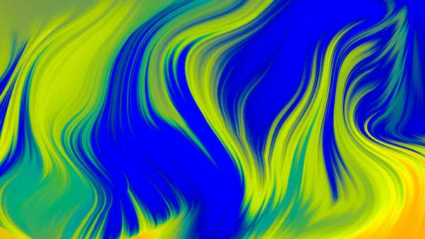 Fondo Onda Gradiente Amarillo Azul Abstracto Líneas Curvas Luz Neón — Foto de Stock