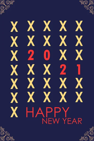 Mutlu yıllar 2021 kartı.