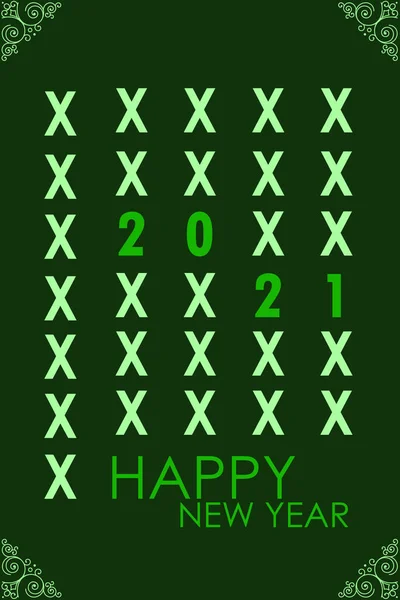 Mutlu yıllar 2021 kartı.