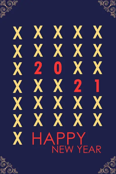 Mutlu yıllar 2021 kartı.