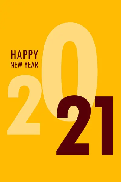 Mutlu yıllar 2021 kartı.