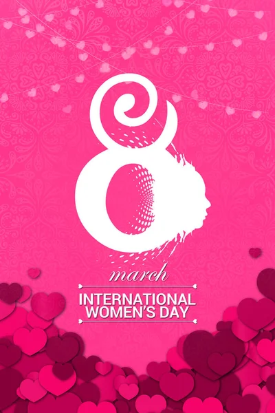 Cumprimentos Dia Internacional Mulher — Fotografia de Stock