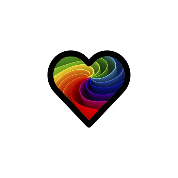 Heart Filled Rainbow Colors — 스톡 사진