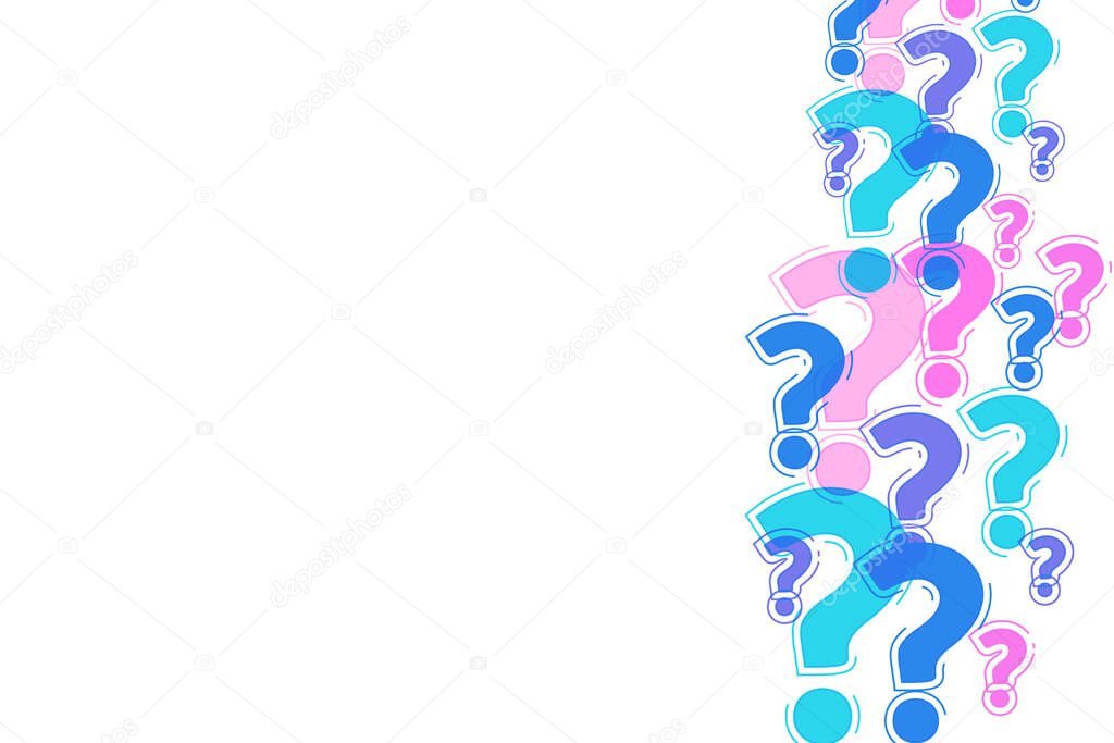 Question marks on the right side