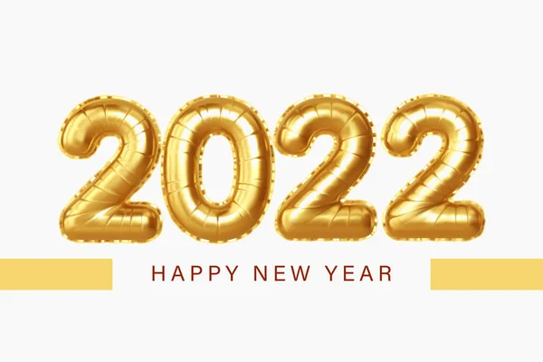 Feliz Año Nuevo Tarjetas Saludos 2022 — Foto de Stock