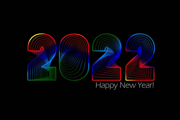 Feliz Año Nuevo Tarjetas Saludos 2022 —  Fotos de Stock
