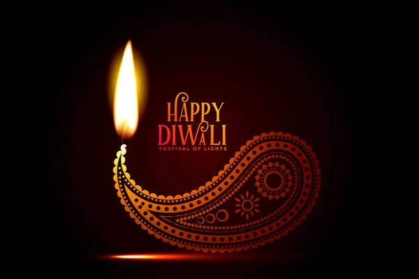 Diwali Greetings Mandala Design — Stock fotografie