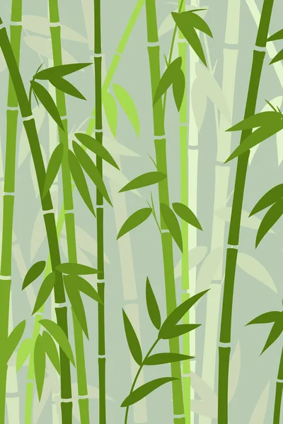 Green bamboo sticks on the grey background
