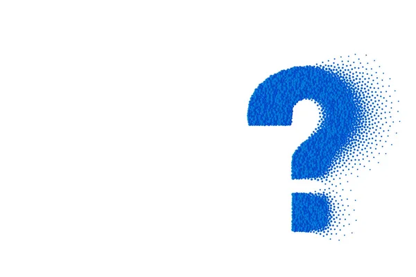 Bold Blue Question Mark White Baackground — Stock Photo, Image