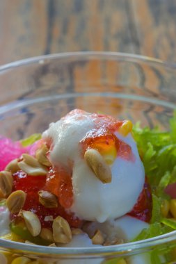  Hindistan cevizi dondurma Topingler kase