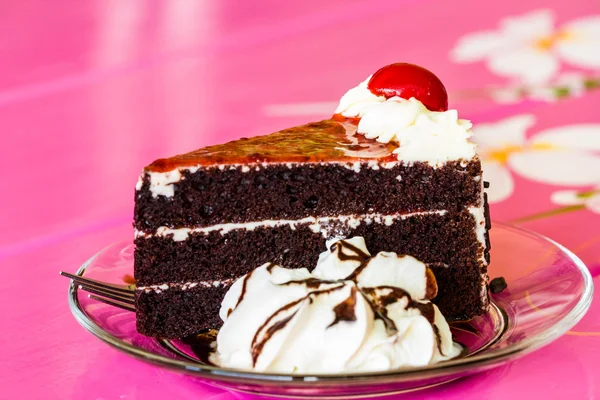 Piece of black forest cake