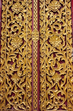 Antik Sanat desen Tay tapınak ahşap kapı