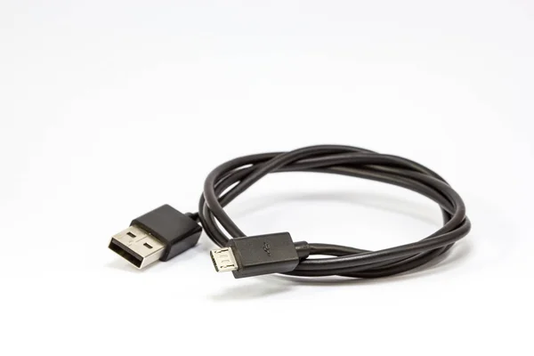 Phone cable for charging on  whitebackground — Stock Photo, Image