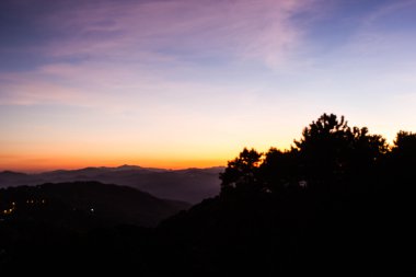 Doi tung, chiangrai Tayland, Twilight Saat