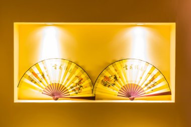 Warm lighting coming out from beautiful lamps